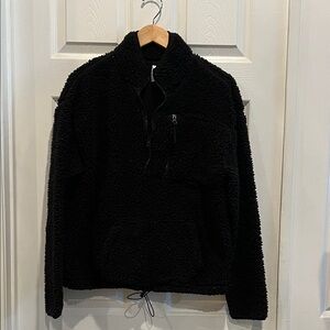 No Boundaries Black Sherpa Fleece Pullover